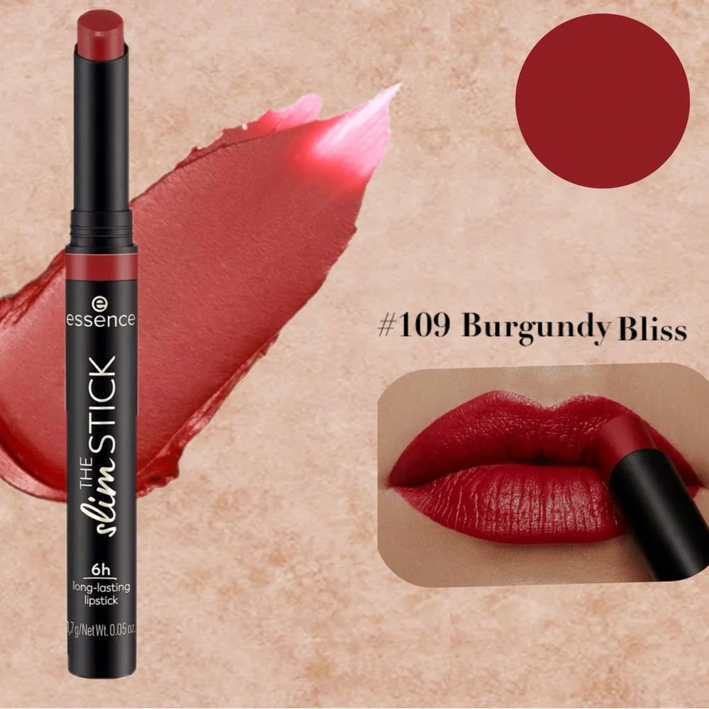 essence The Slim Stick Lipstick  Burgundy Bliss NWT